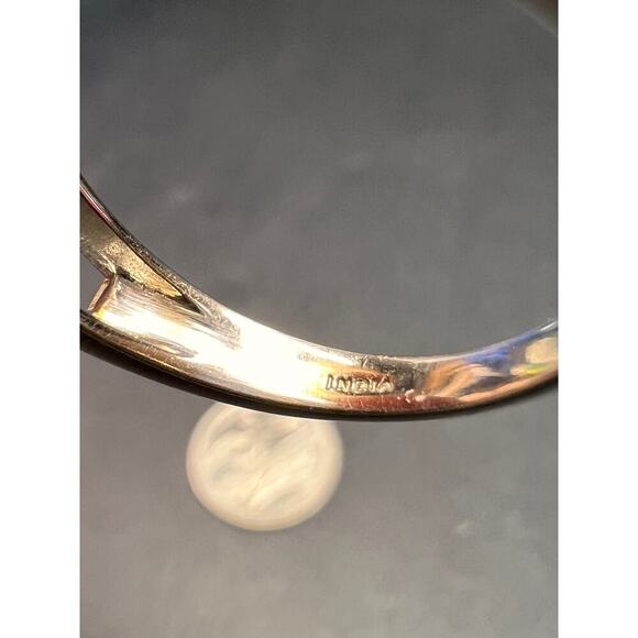 Vintage sky and Swiss blue topaz sterling silver ring size 7 - Picture 13 of 15